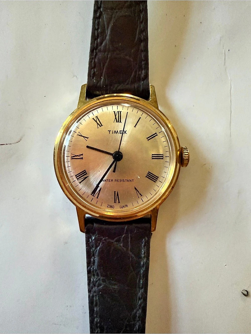 Timex Analog Watch Brown & Gold